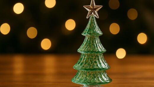 glass christmas tree